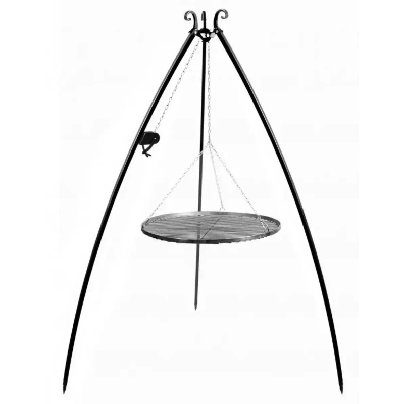 Cook King 200 Cm Trefod Med 80 Cm Stålrist Og Hejs