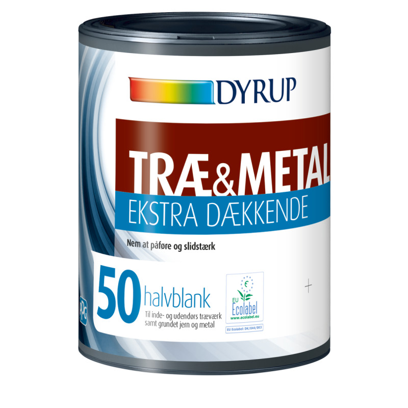 Dyrup Træ   Metal 50 Ekstra Dækkende Hvid   75lt