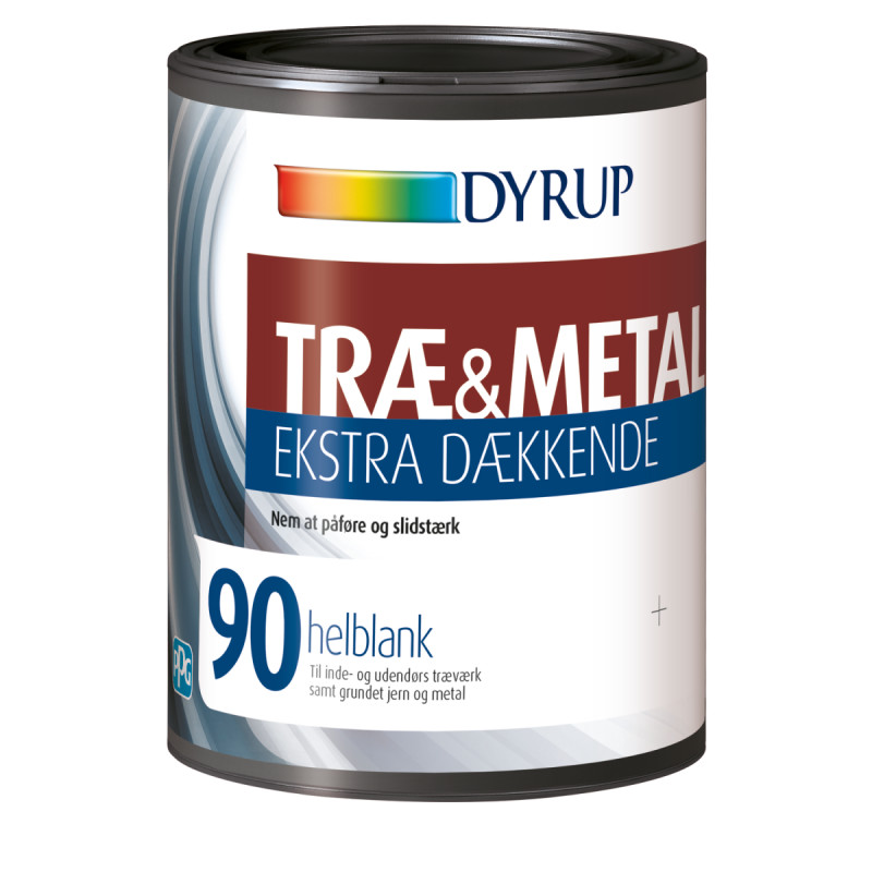 Dyrup Træ   Metal 90 Ekstra Dækkende Hvid   75lt