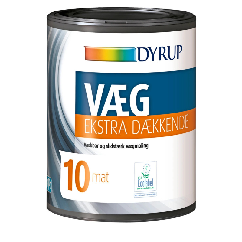Dyrup Væg 10 Ekstra Dækkende Hvid   75lt