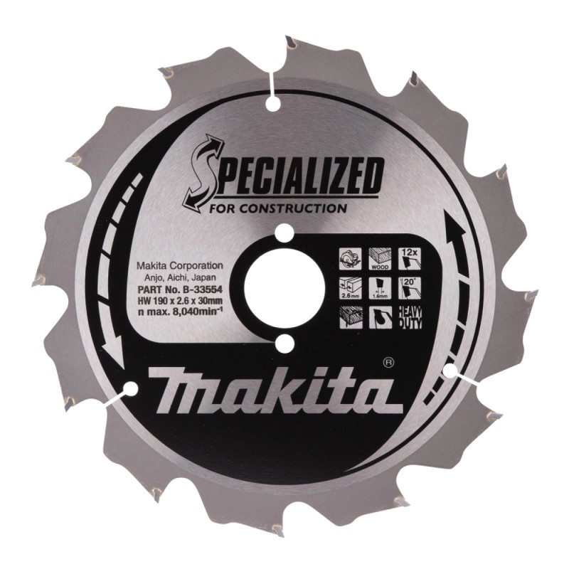 Makita Hm Klinge 190x30x12z Specializ  -33554