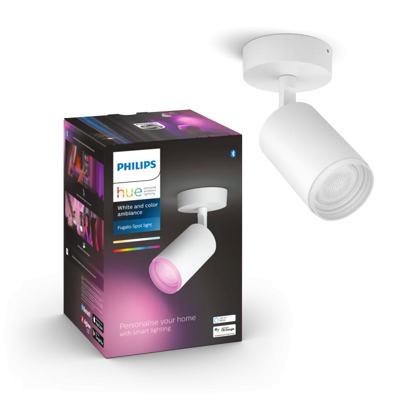 Philips Hue Fugato White And Color Ambiance Enkelt Loftspot Hvid