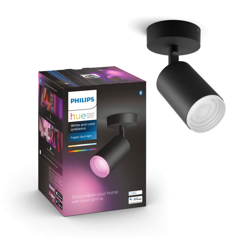 Philips Hue Fugato White And Color Ambiance Enkelt Loftspot Sort
