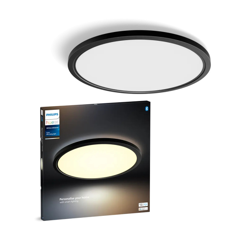 Philips Hue Tento White Ambiance Rundt Led Loftpanel Sort 54   Cm