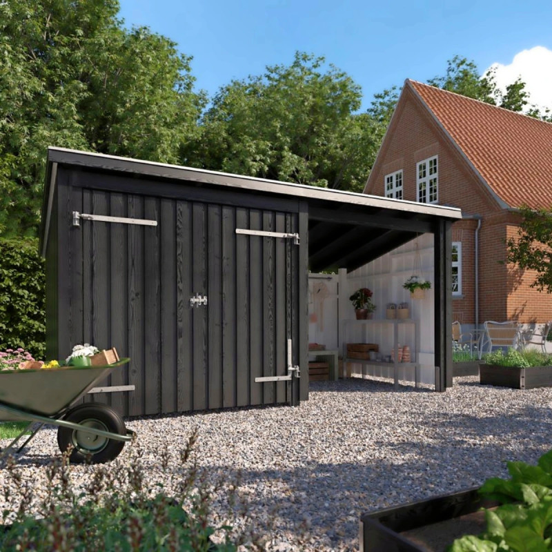 Plus Nordic Multi Havehus     Mâ    Moduler   Dobbeltdør Og åben Front Inkl  Tagpap Alulister 1685805-
