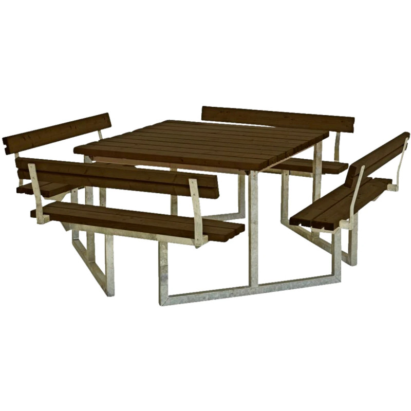 Plus Twist Bord Bænkesæt     Ryglæn 227 Cm Sort