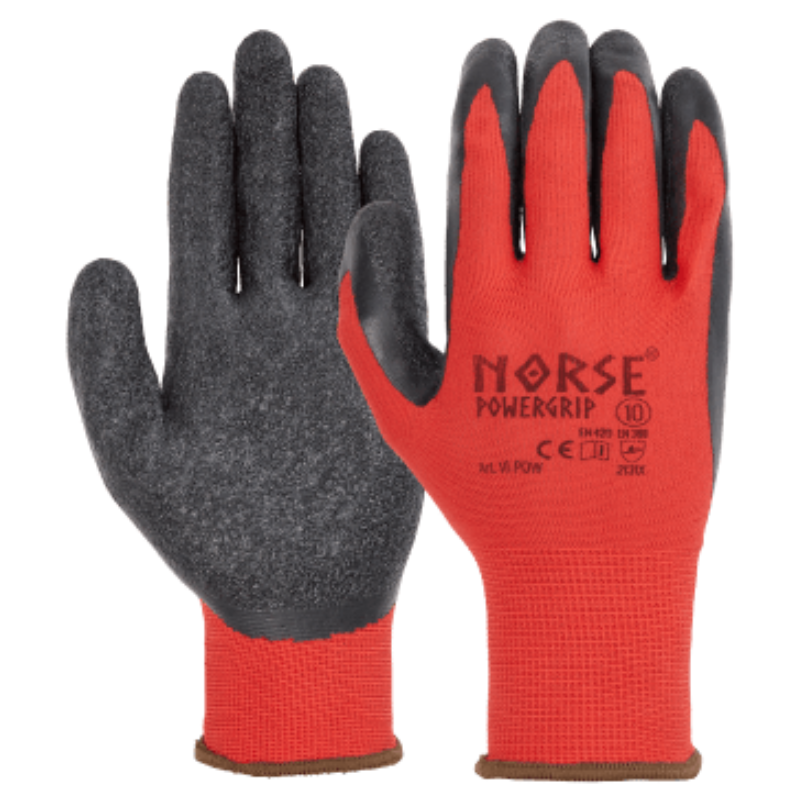 Powergrip Universal Arbejdshandsker Norse Rød
