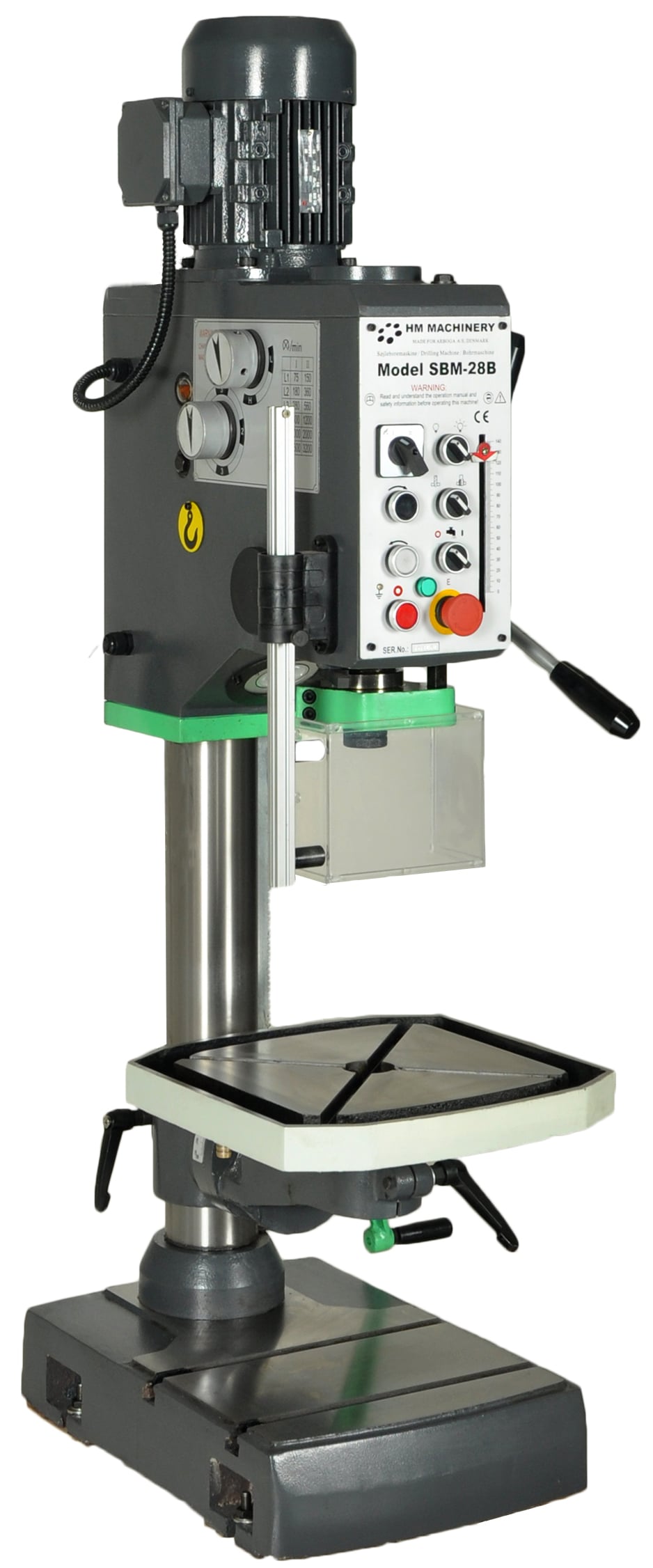 Sbm-28b  Geardrevet Søjleboremaskine Bænkmodel Hm
