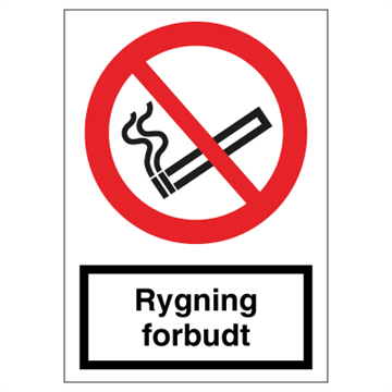 Skilt  Quot Rygning Forbudt Quot  Forbud F1
