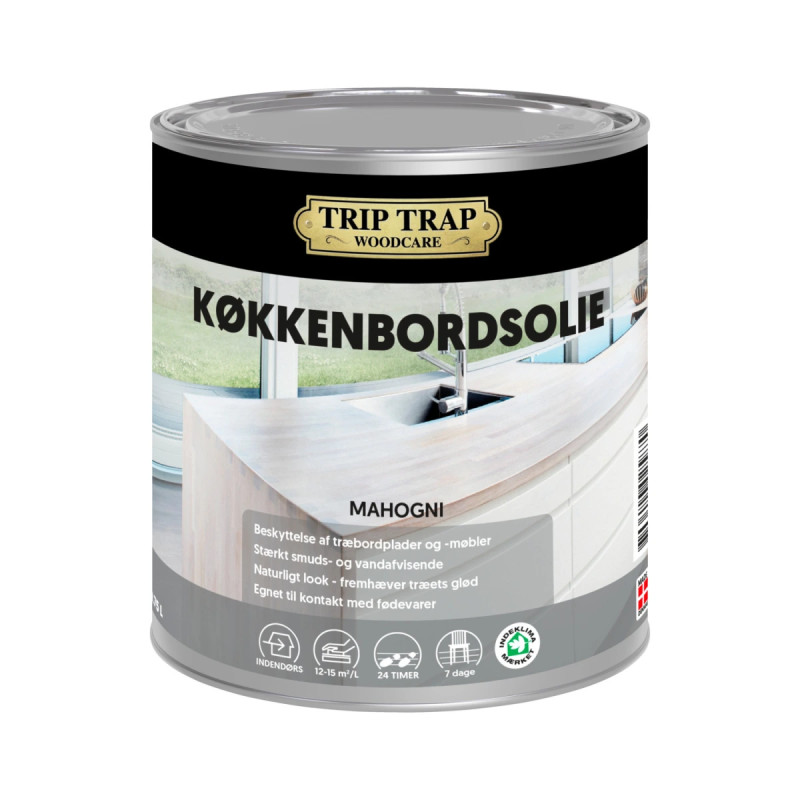 Trip Trap Køkkenbordsolie Mahogni   75lt